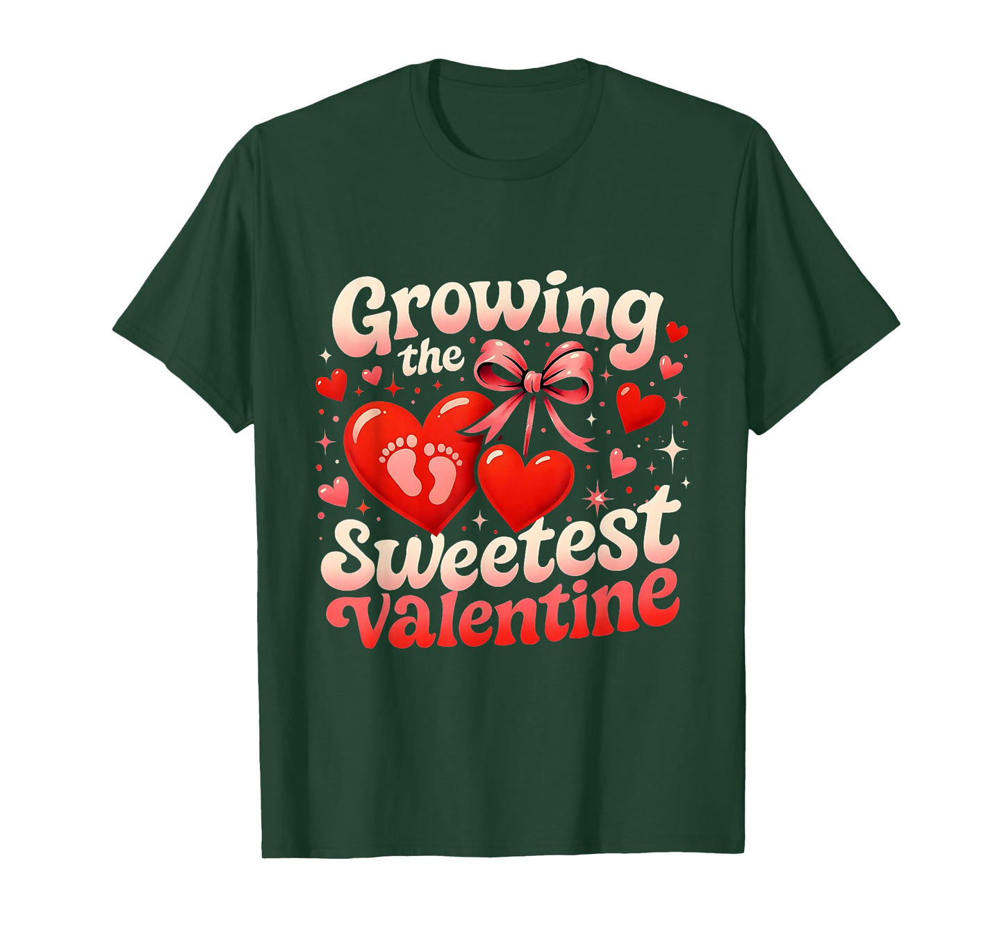 Growing The Sweetest Valentine Pregnancy Announcement T-Shirt