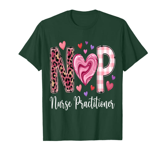 Nurses Graduate Nurses Heart NP Valentine Nurse Practitioner T-Shirt