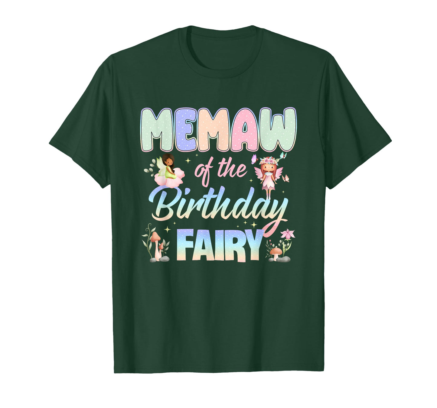 Memaw of The Birthday Fairy Little Girl Magical Family T-Shirt
