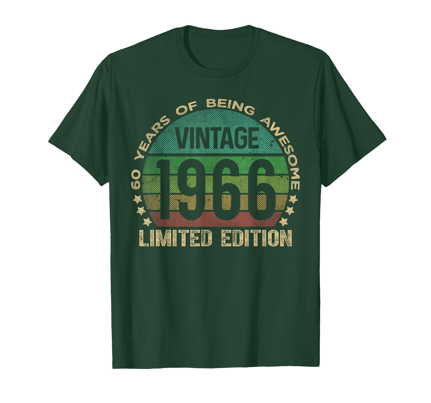 60 Year Old Gifts Vintage 1966 Limited Edition 60th Birthday T-Shirt