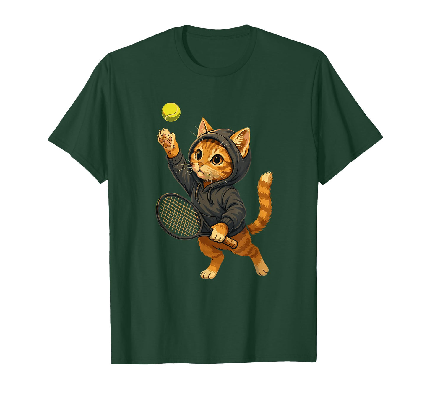 Funny Cat Tennis Tee Men Women Players Stuff T-Shirt