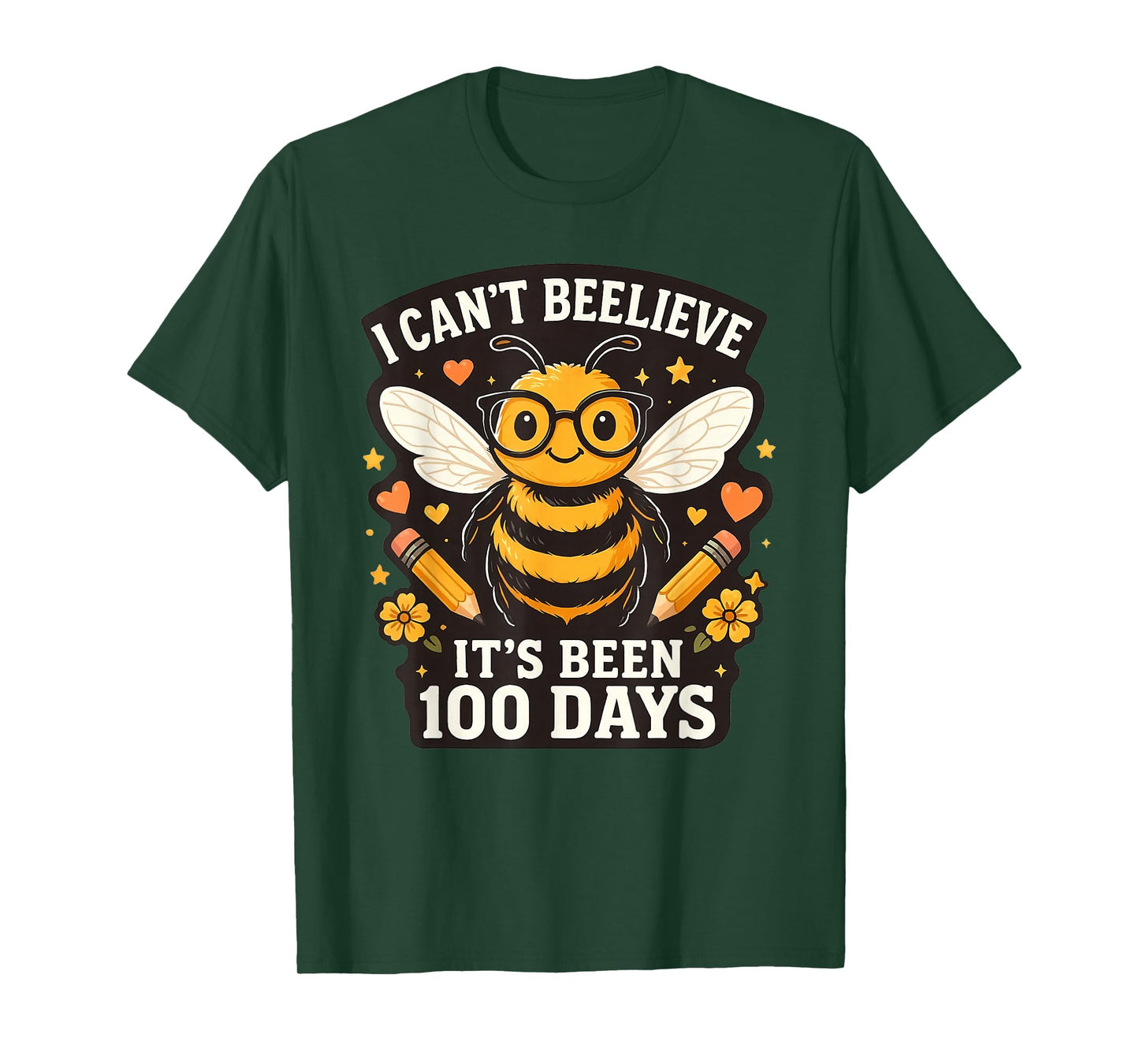 I Can't Believe Its Been 100 Days Funny Bee 100th Day School T-Shirt