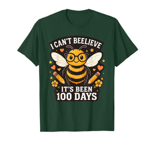 I Can't Believe Its Been 100 Days Funny Bee 100th Day School T-Shirt