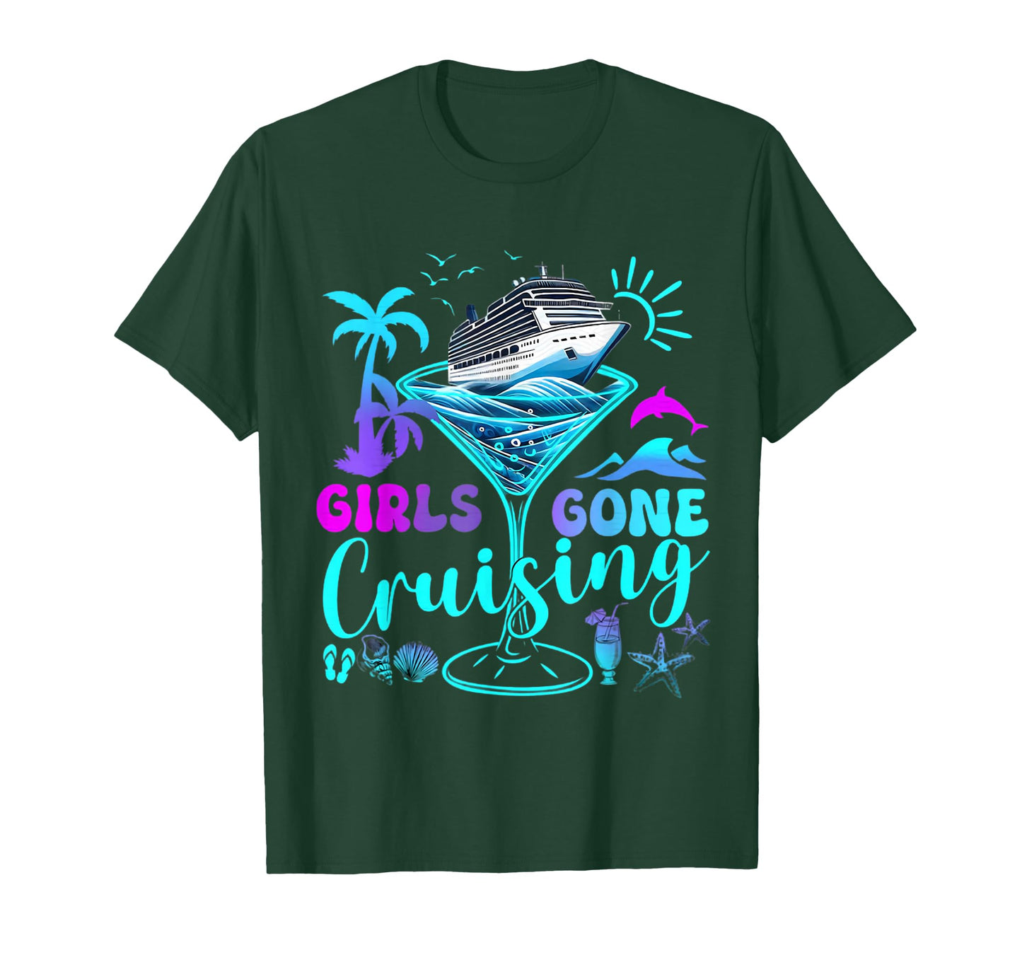 Womens Girls Gone Cruising Trip 2026 Cruise Besties Friends T-Shirt