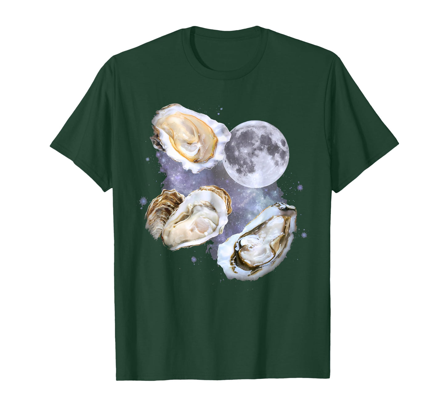 Vintage 90s Three Oyster Howling at The Moon Animal Lovers T-Shirt
