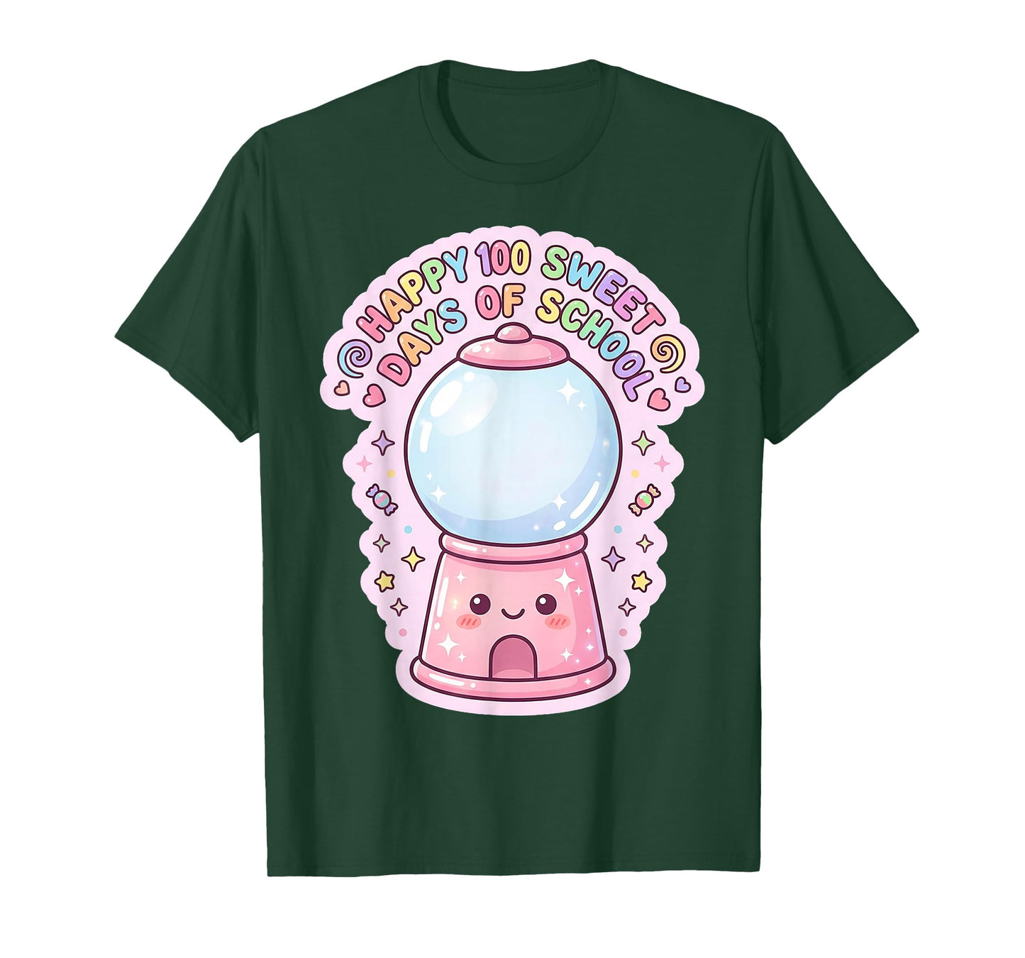 Happy 100 Sweet Days of School Gumball Machine Kids T-Shirt