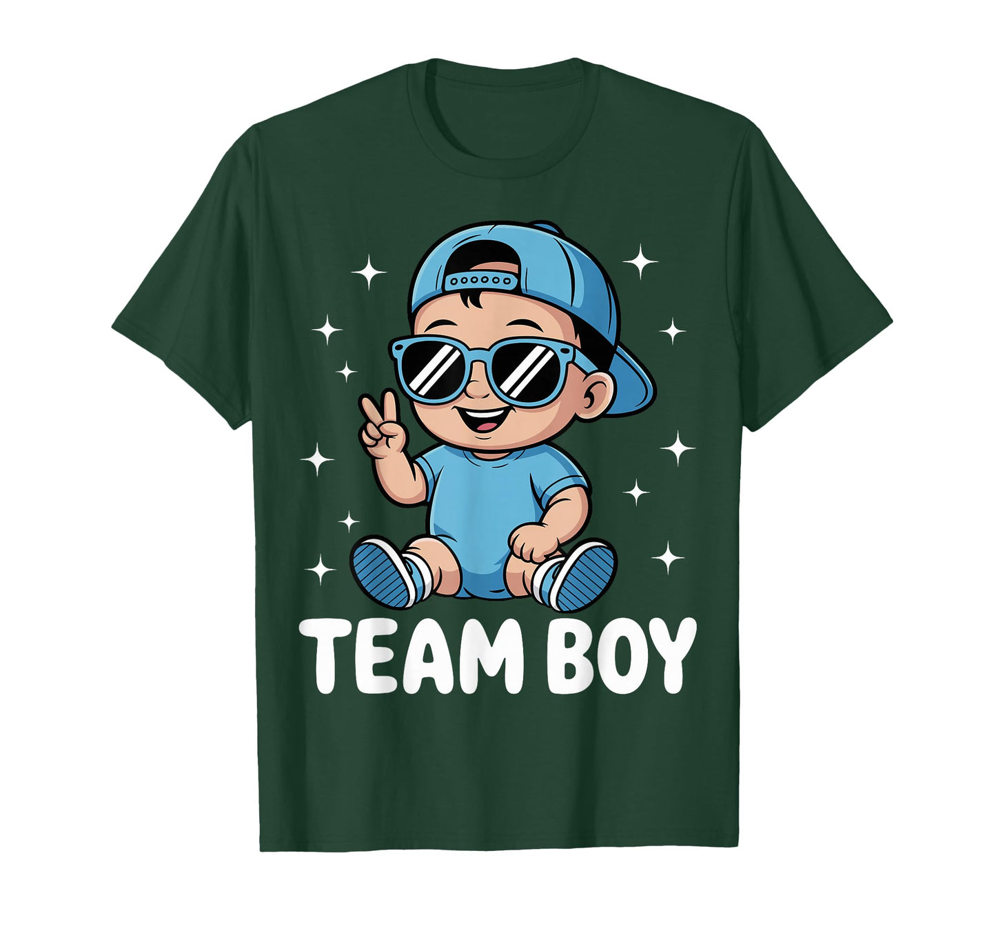 Team Boy Baby Announcement Gender Reveal Family Party T-Shirt