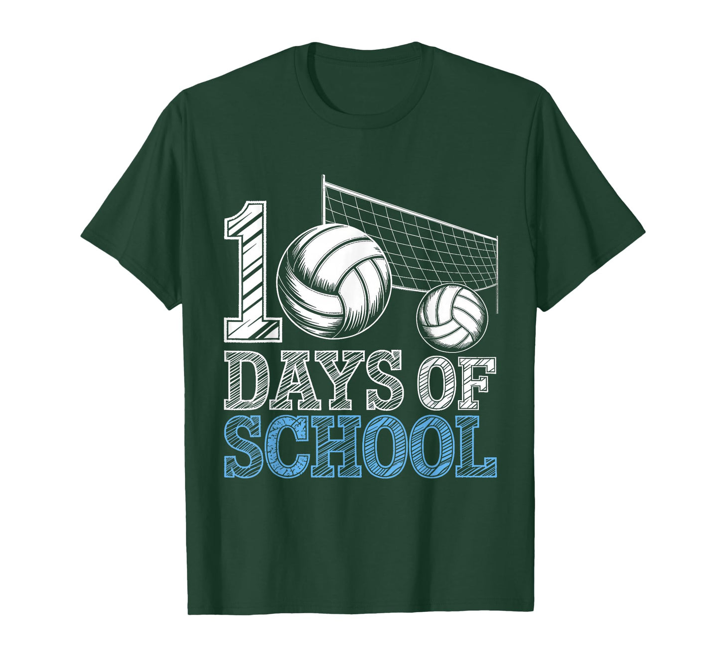 Vintage 100 Days of School Volleyball Boys 100 Days Smarter T-Shirt