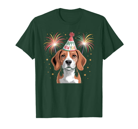 Funny Happy New Year 2026 Beagle Dog New Years Eve Party T-Shirt