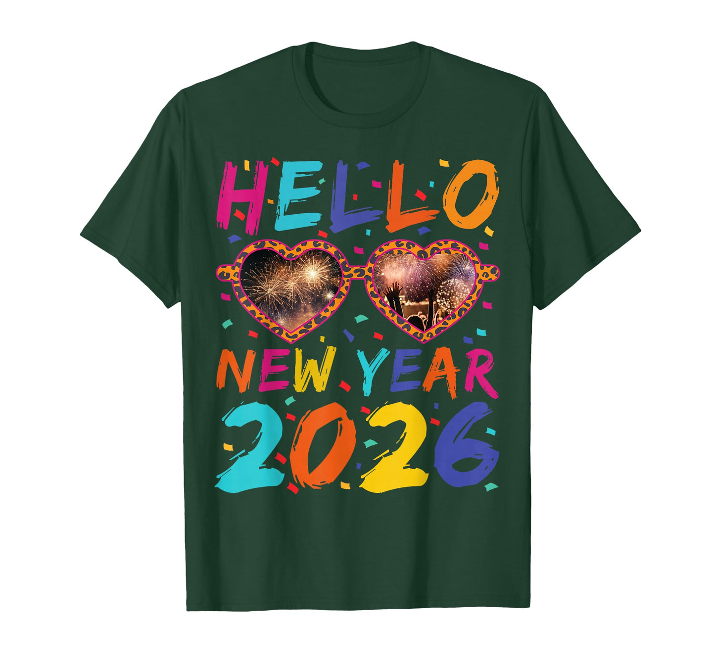 Hello New Year 2026 Party Celebration Family Matching T-Shirt
