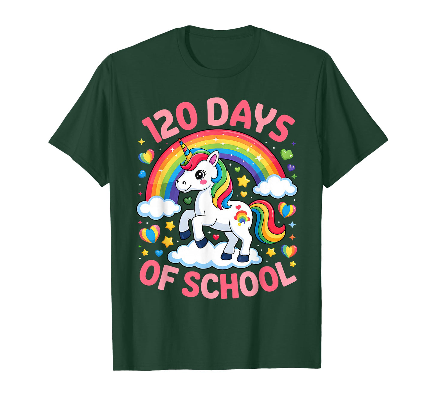 120 Days of School Unicorn Girls Teacher 120th Day of School T-Shirt