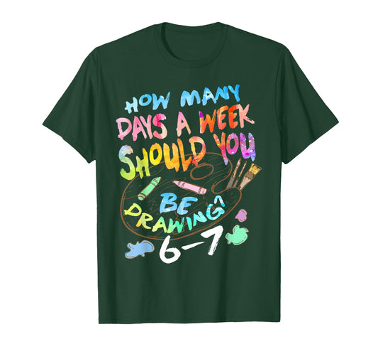 Funny Drawing Sketching Artist Art Lover Boys Girls Kids 67 T-Shirt