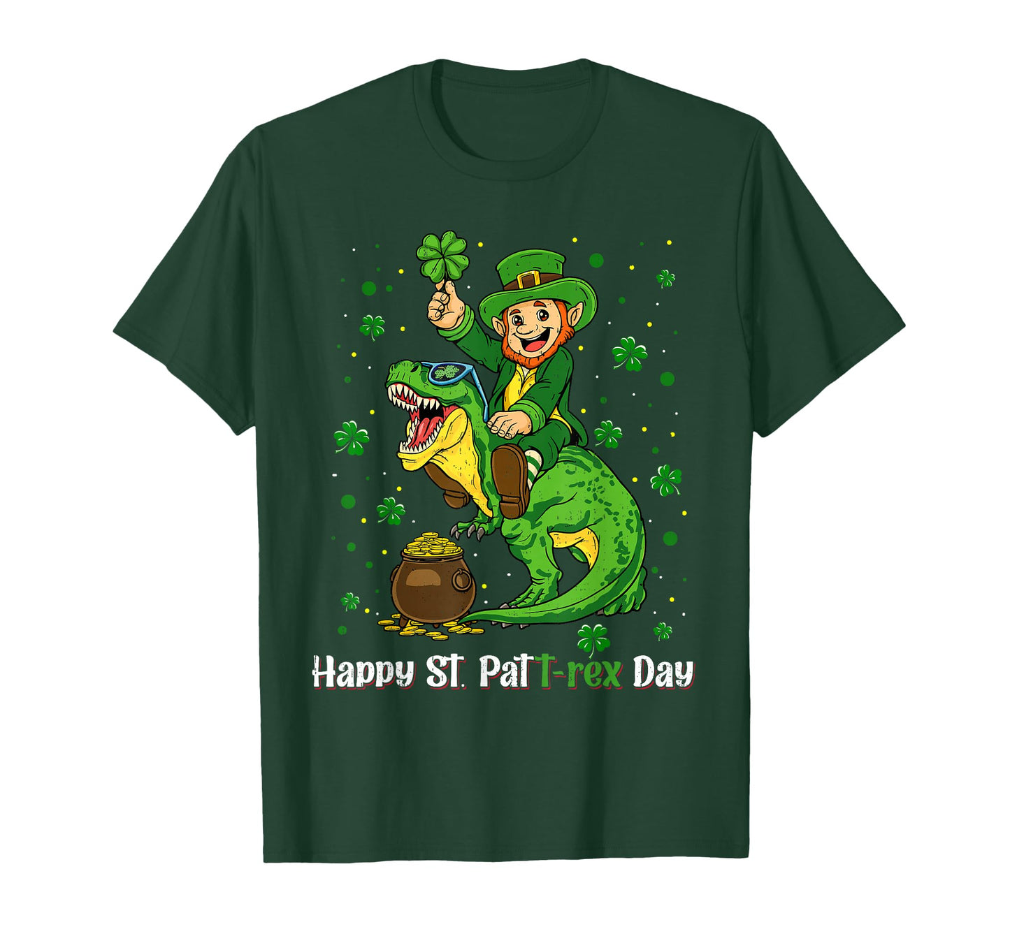 Funny T-Rex Dinosaur St Patricks Day for Boys Kids Toddler T-Shirt