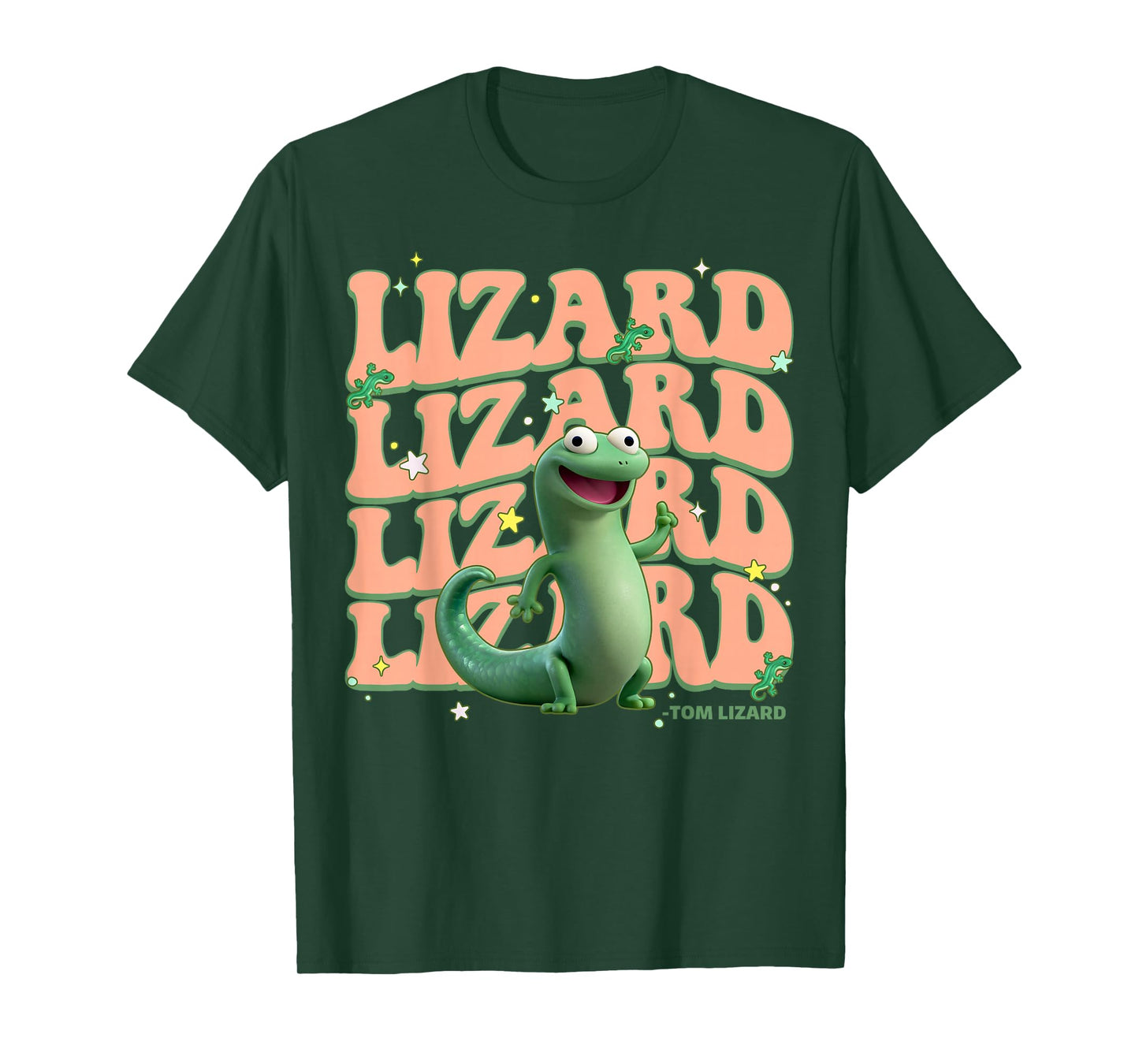 Disney Pixar Hoppers Cute Tom Lizard Groovy Poster T-Shirt