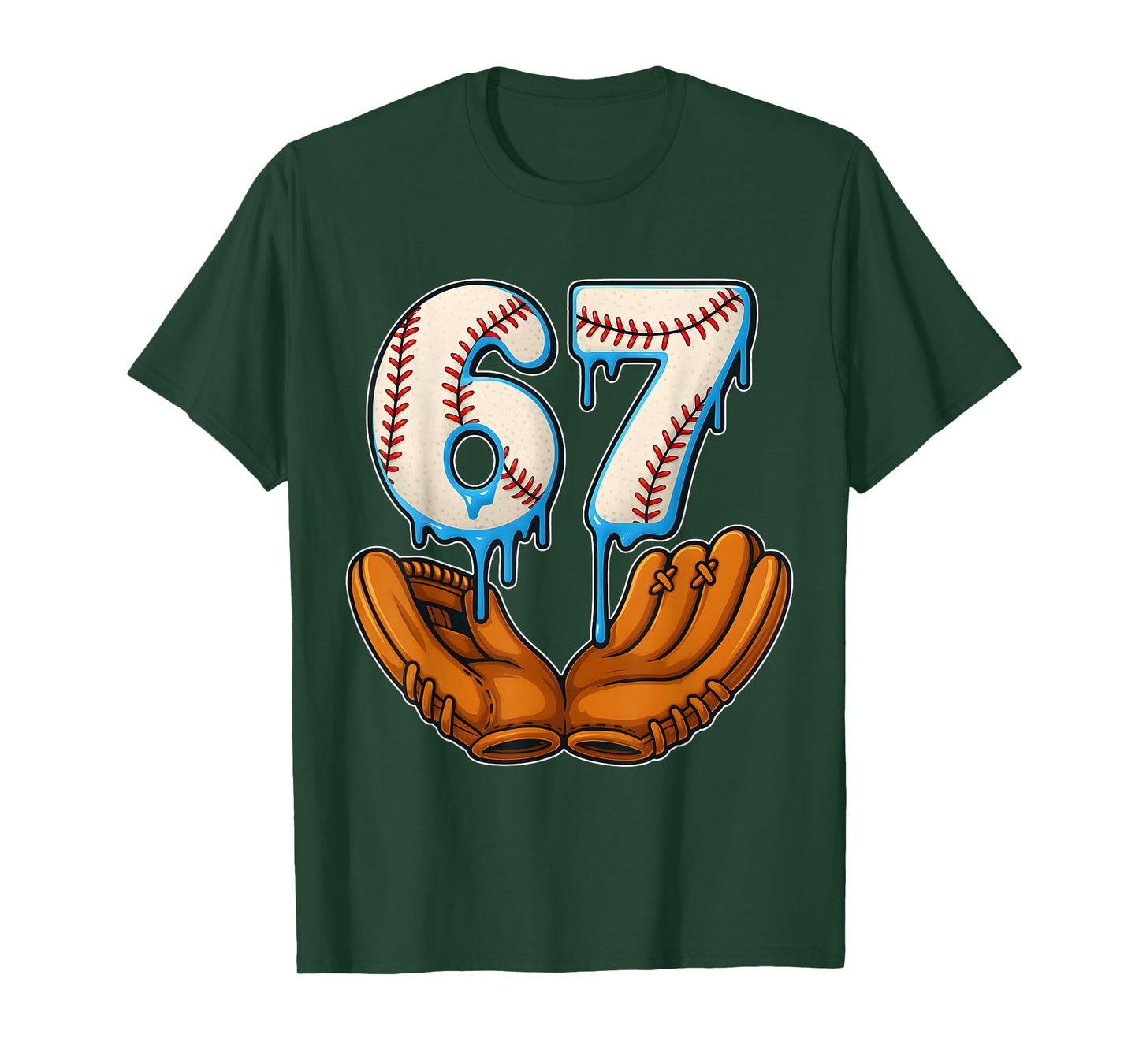 Baseball Drip Ice Cream 67 Baseball Lifestyle 101 T-Shirt
