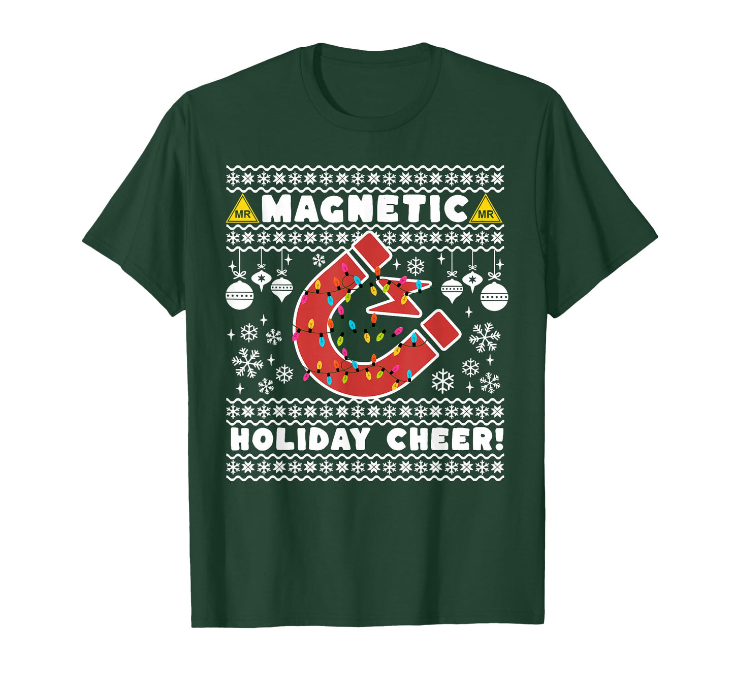 Magnetic Holiday Cheer Ugly Christmas Radiology MRI Rad Tech T-Shirt