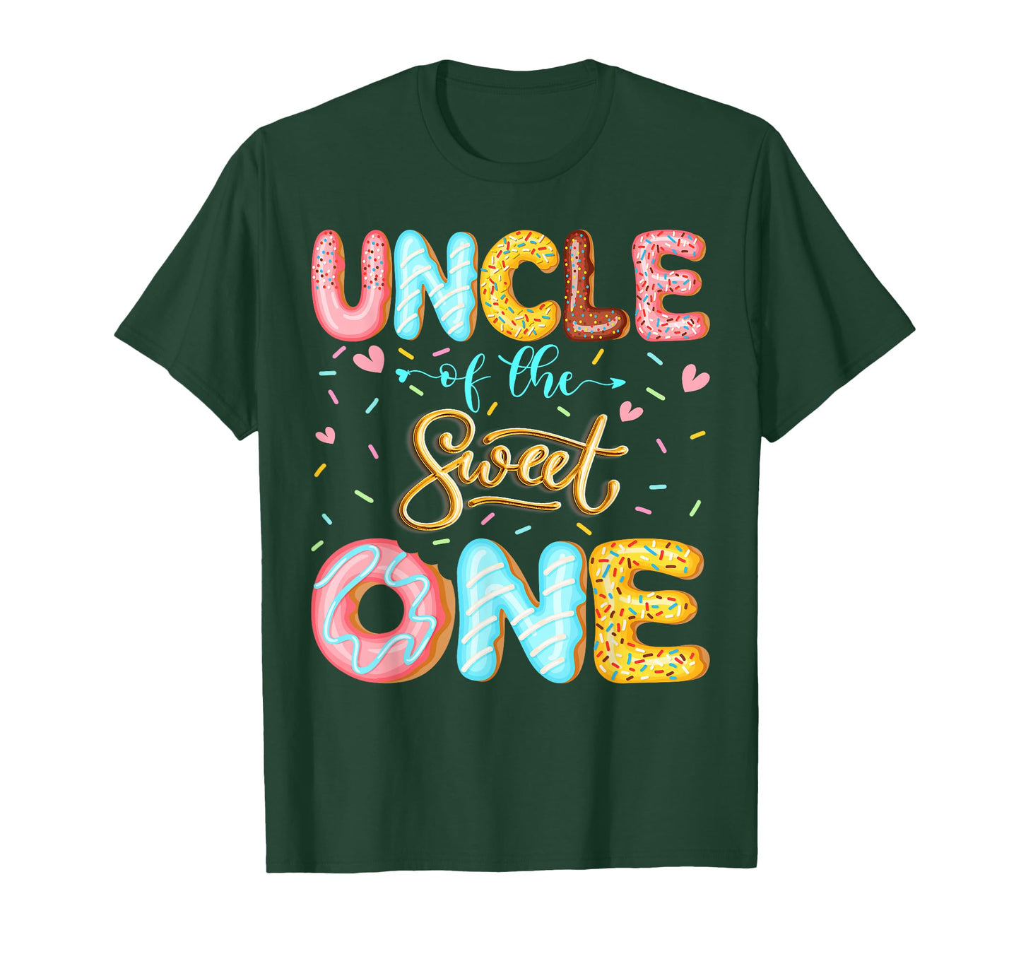 Uncle of The Sweet One 1st Birthday Girl Donut Lover T-Shirt
