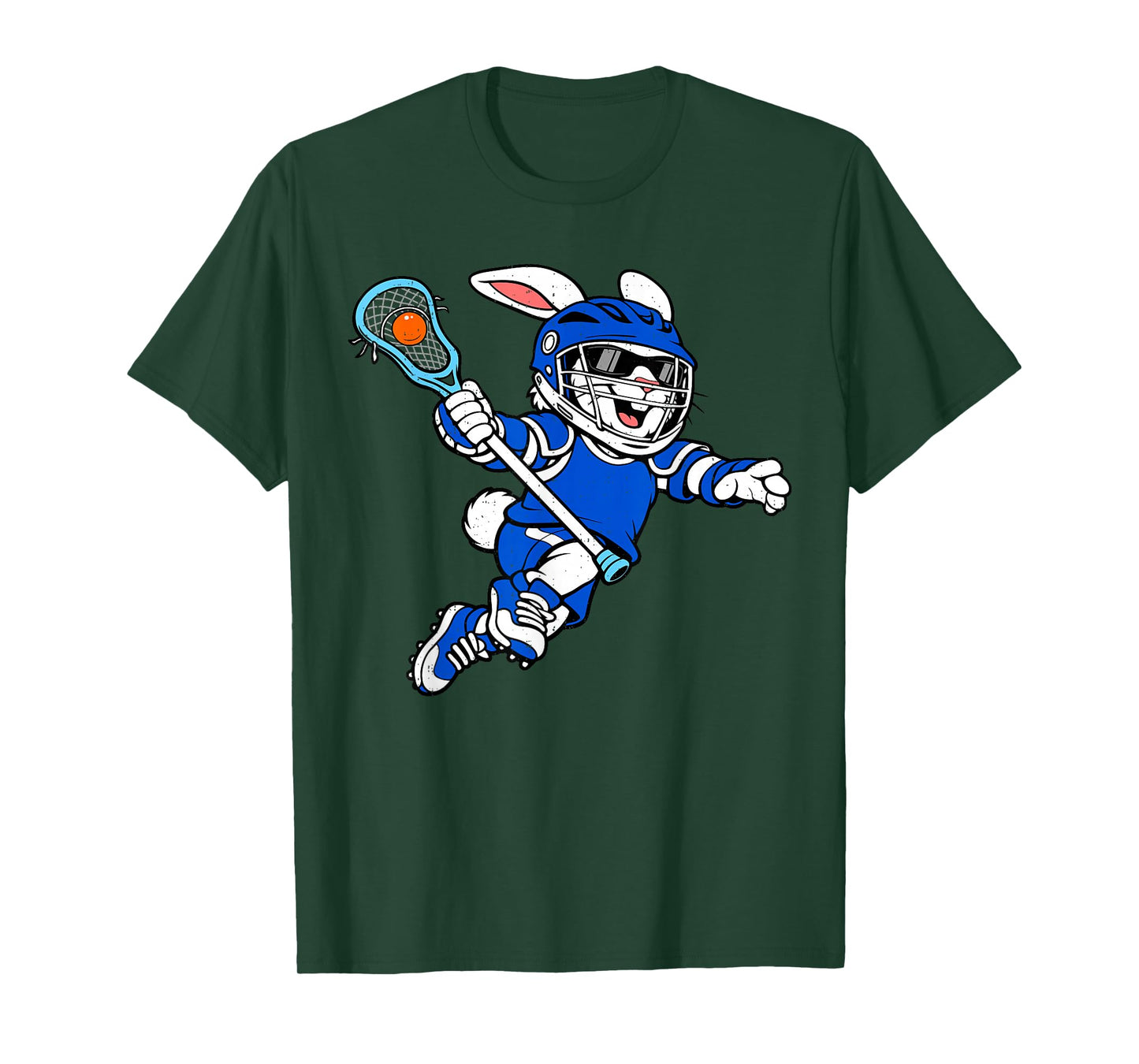 Bunny Playing Lacrosse Rabbit Easter Sport Men Boys Kids T-Shirt