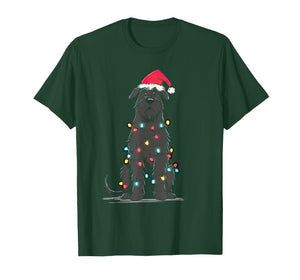 Funny Bouvier Des Flandres Christmas Graphics Dog Lights T-Shirt