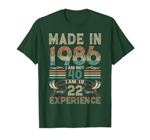 Made in 1986 I'm Not 40th Birthday Experience Vintage Retro T-Shirt
