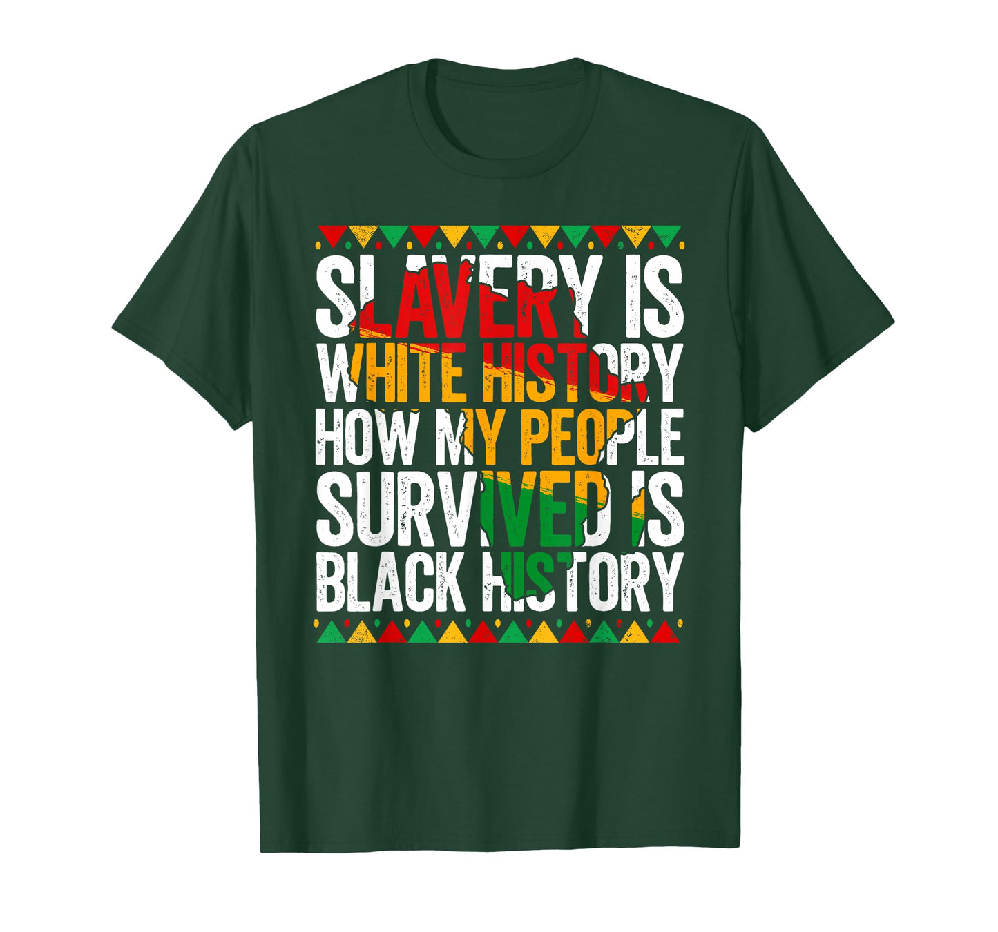 Slavery is White History for Women & Men Black History Month T-Shirt