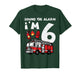 Sound The Alarm Im 6 Firetruck 6th Birthday Bday Boys Kids T-Shirt