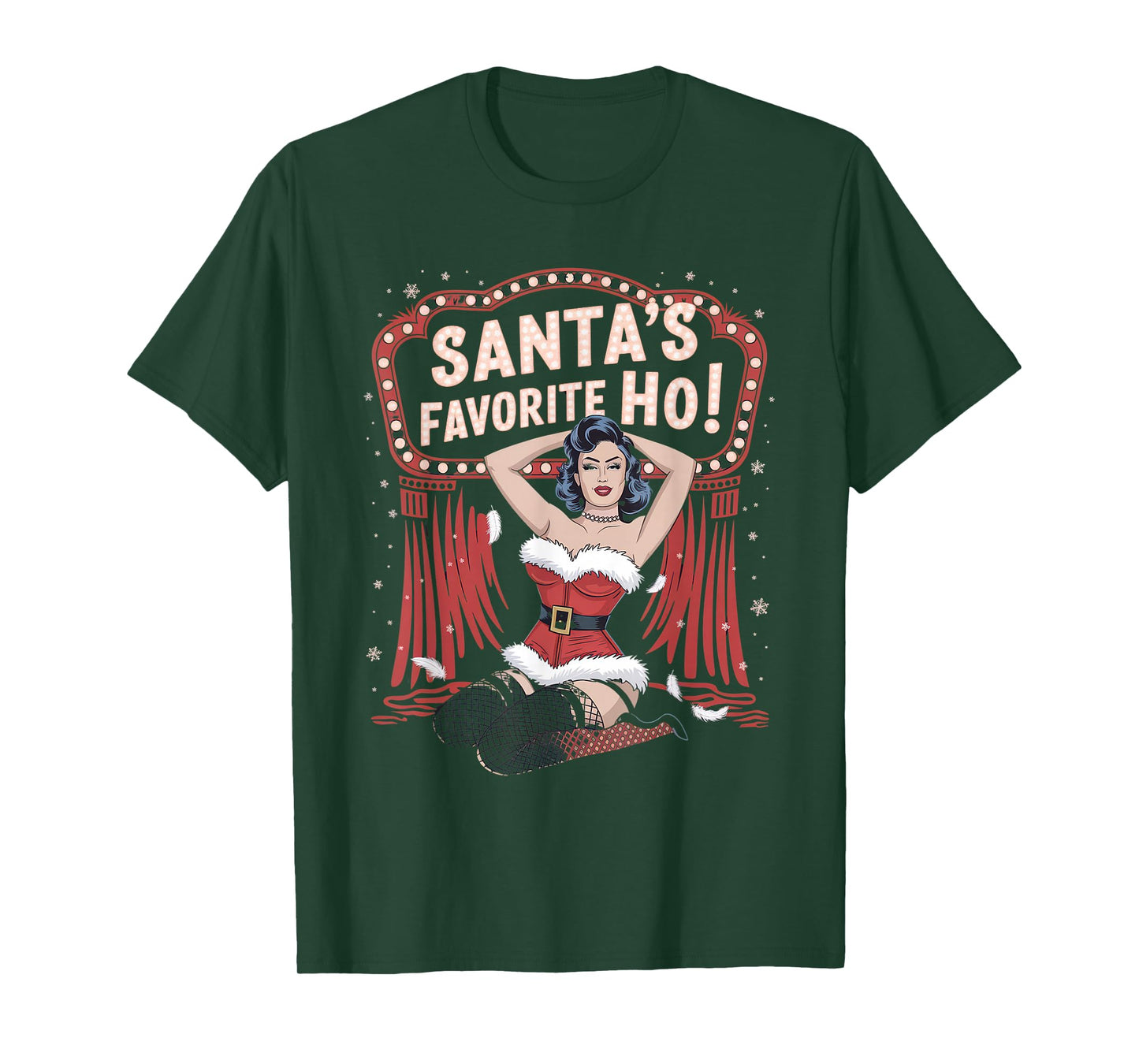 Santa's Favorite Ho Tshirt Funny Christmas Naughty Pajama T-Shirt