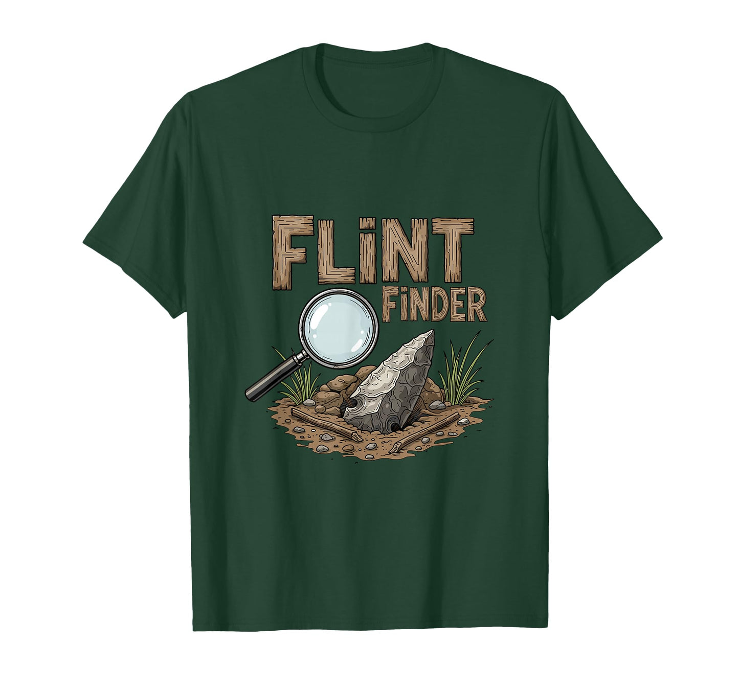Flint Finder Arrowhead Hunting Archaeology Lover T-Shirt