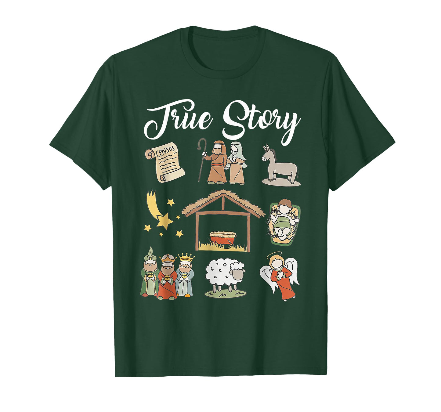 True Story Xmas Christmas Baby Christian Nativity Scene T-Shirt