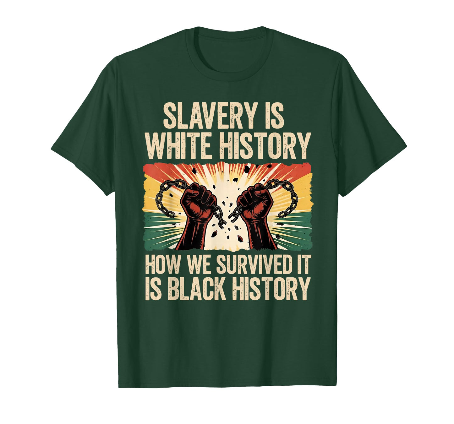 Slavery is White History for Women & Men Black History Month T-Shirt