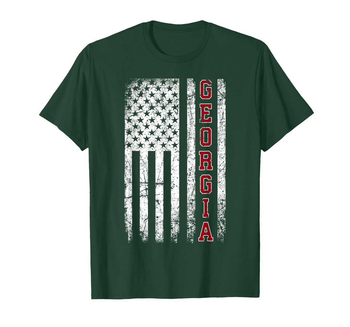 Vintage Georgia GA Men Georgia GA Women Classic Retro Red T-Shirt