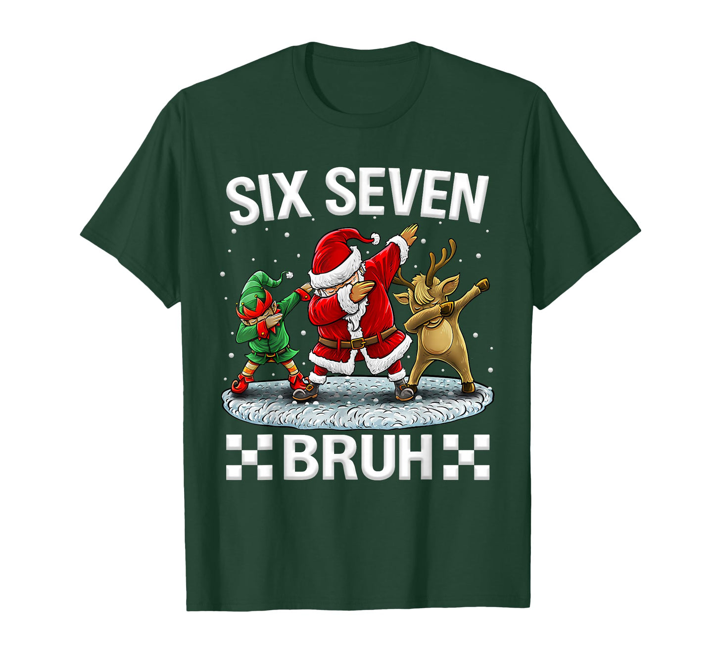 Six Seven Meme Christmas 67 Santa Dabbing Xmas Men Women Kid T-Shirt
