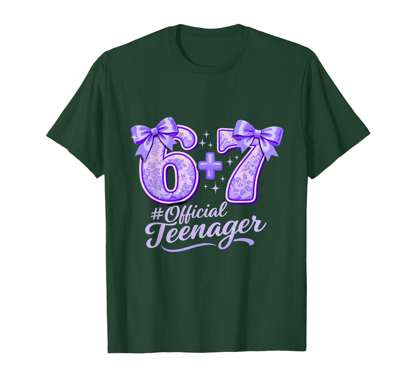 Official Teenager 13 Years 13th Birthday Girls Six Seven T-Shirt