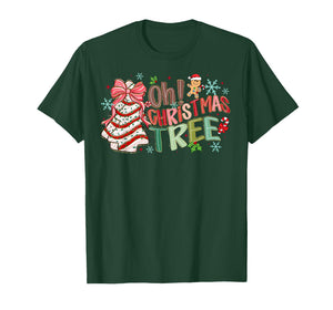 Oh Christmas Tree Cakes Debbie Becky Jen Cake Lovers Xmas T-Shirt