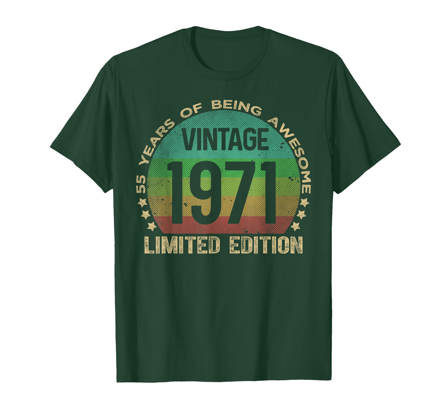 55 Year Old Gifts Vintage 1971 Limited Edition 55th Birthday T-Shirt