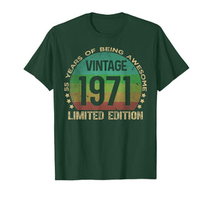 55 Year Old Gifts Vintage 1971 Limited Edition 55th Birthday T-Shirt