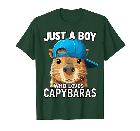 Just A Boy Who Loves Capybaras T-Shirt