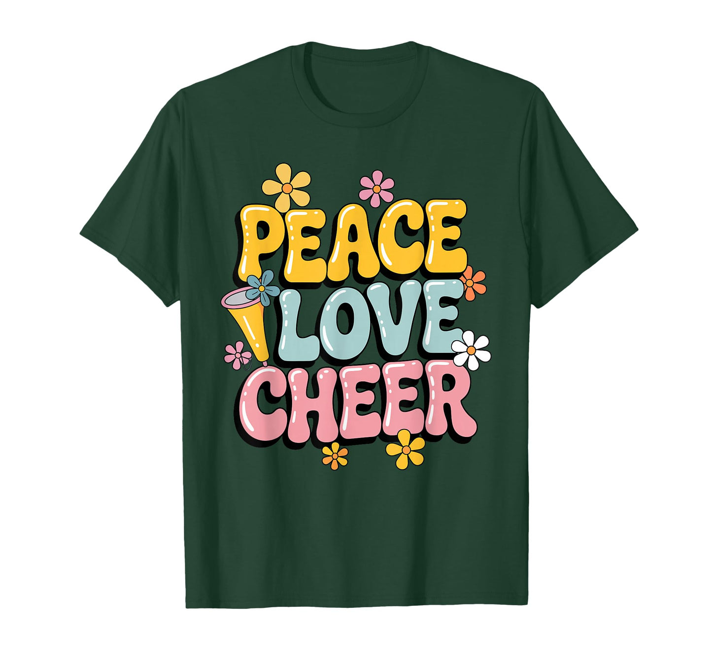 Funny Cheerleading Art for Men Women Kids Cheerleader Cheer T-Shirt