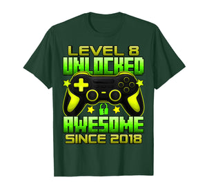 Level 8 Unlocked 8 Year Old Gifts for Boys 8th Birthday Boy T-Shirt