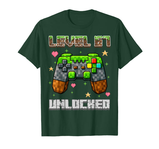 Level 67 Unlocked Gaming School Meme Six Seven Boys Kids T-Shirt