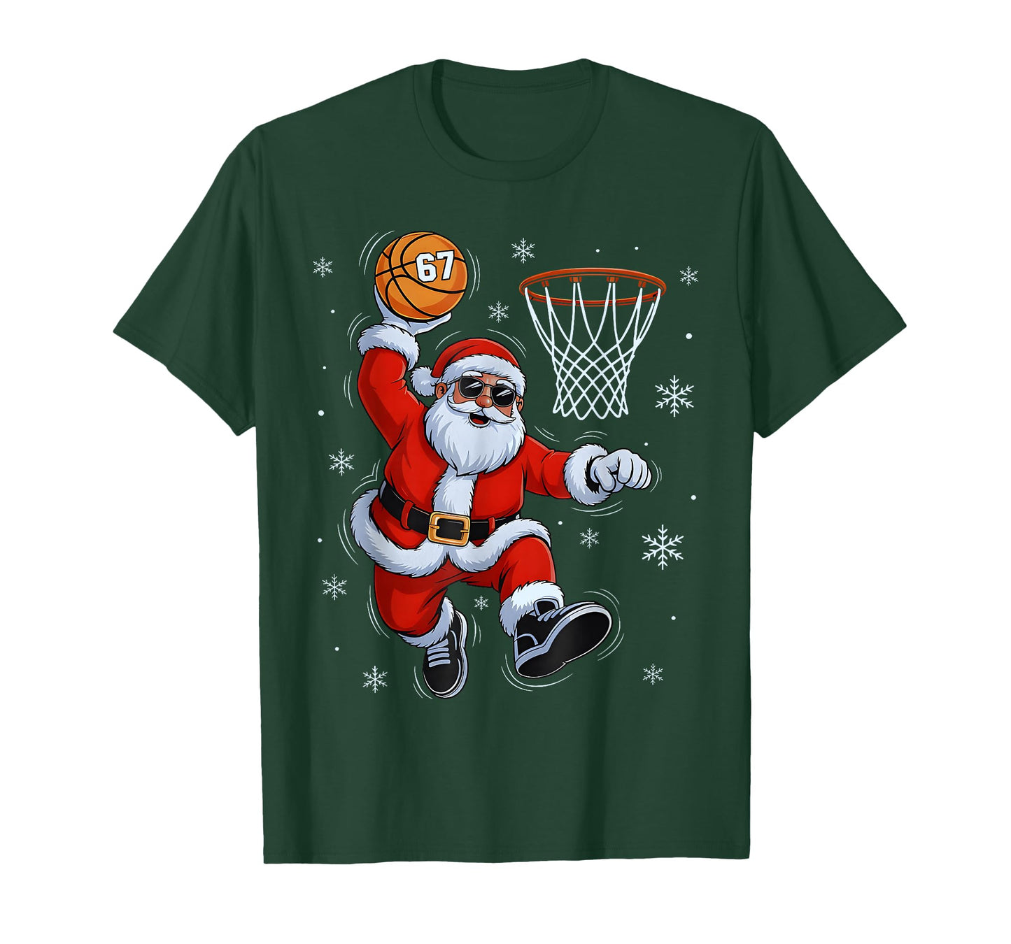 Funny Basketball Santa 67 Christmas Xmas Pajamas Boys T-Shirt