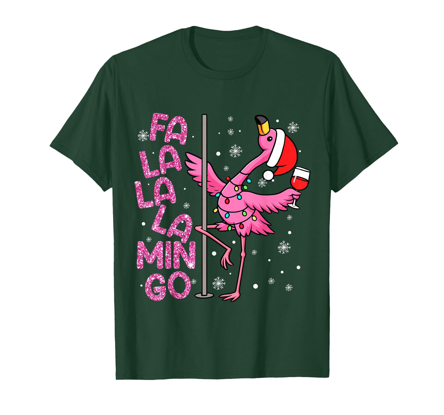 FA La La La Mingo Flamingo Christmas Dancing Party Xmas Pjs T-Shirt