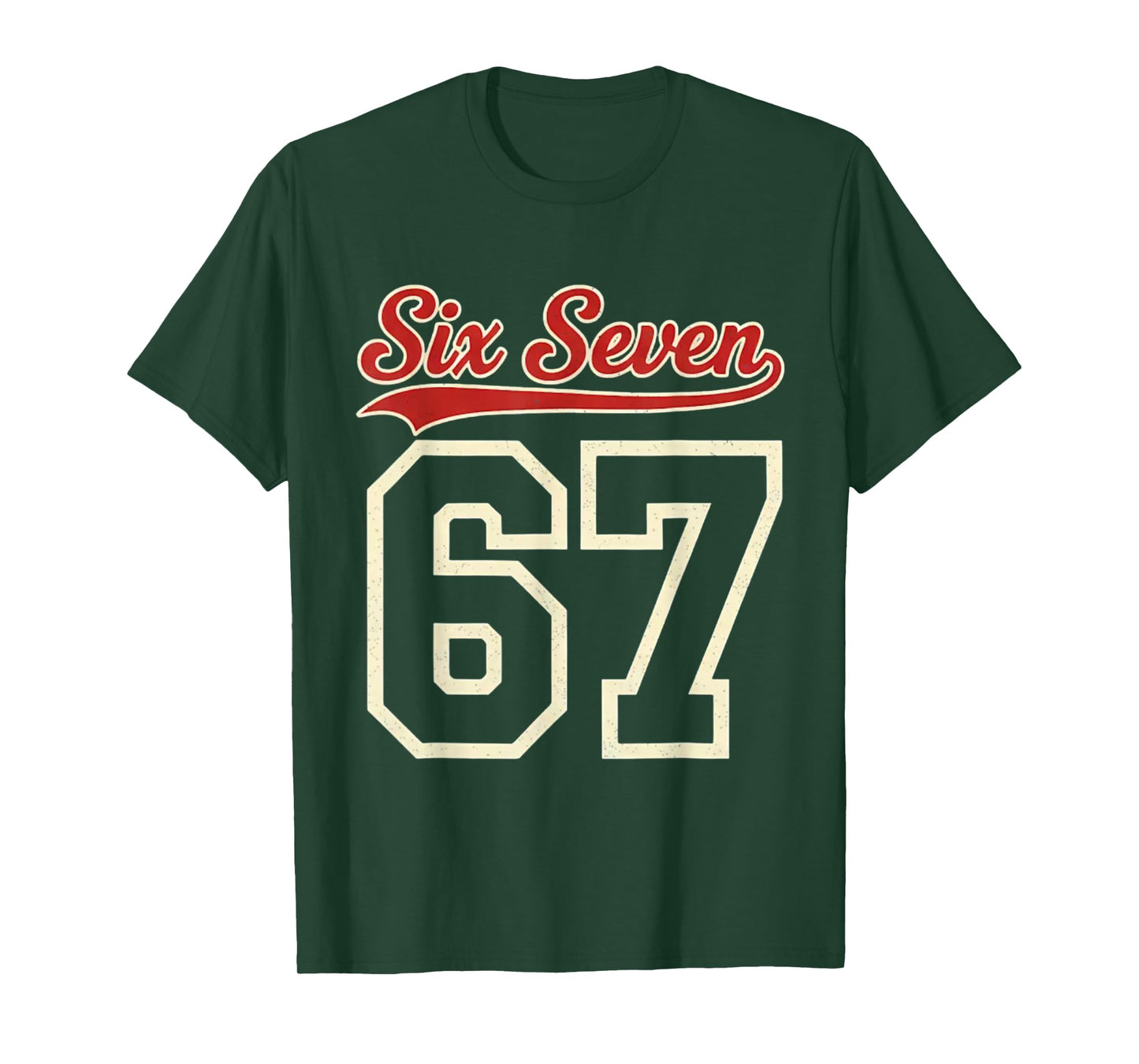 Vintage Six Seven 67 Meme Retro 6 7 Number T-Shirt