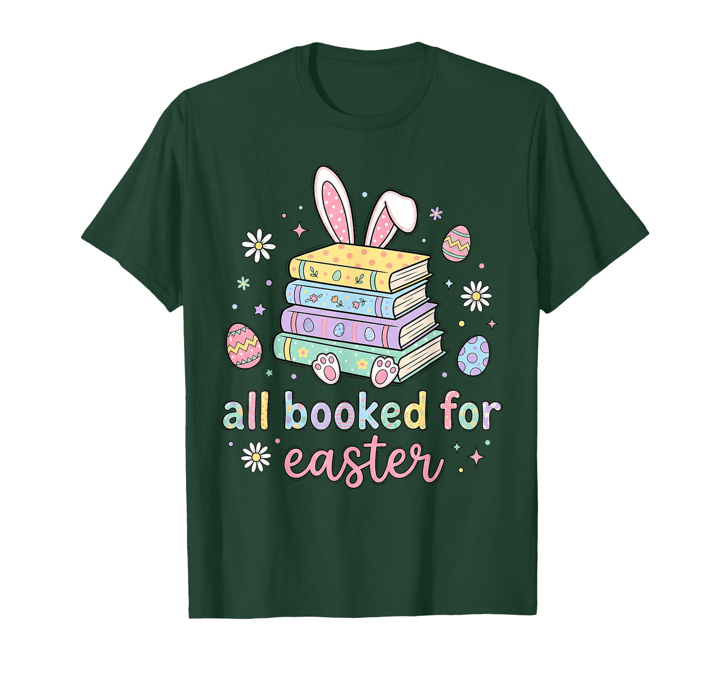 All Booked for Easter Cute Bunny Book Lover Easter Reading T-Shirt