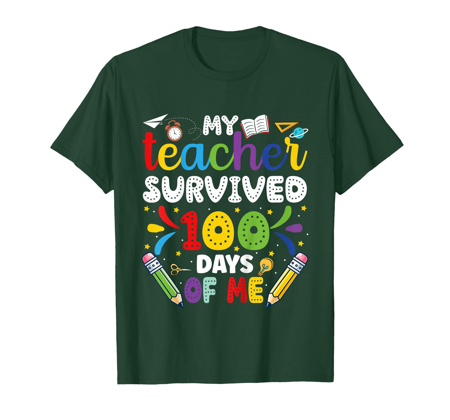 My Teacher Survived 100 Days of Me 100th Day of School Boys T-Shirt