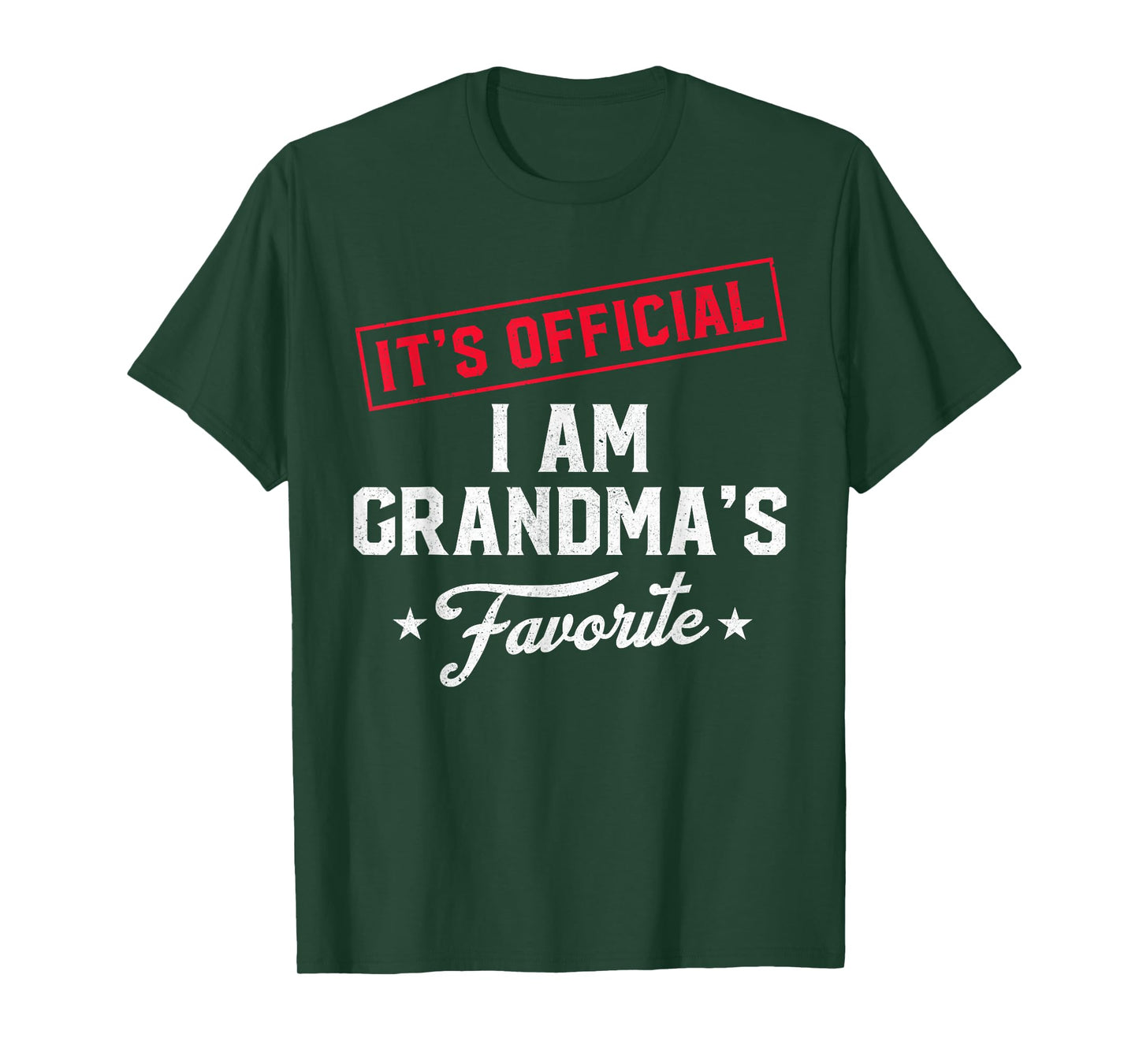 It's Official I'm Grandma's Favorite Funny Grandchild T-Shirt