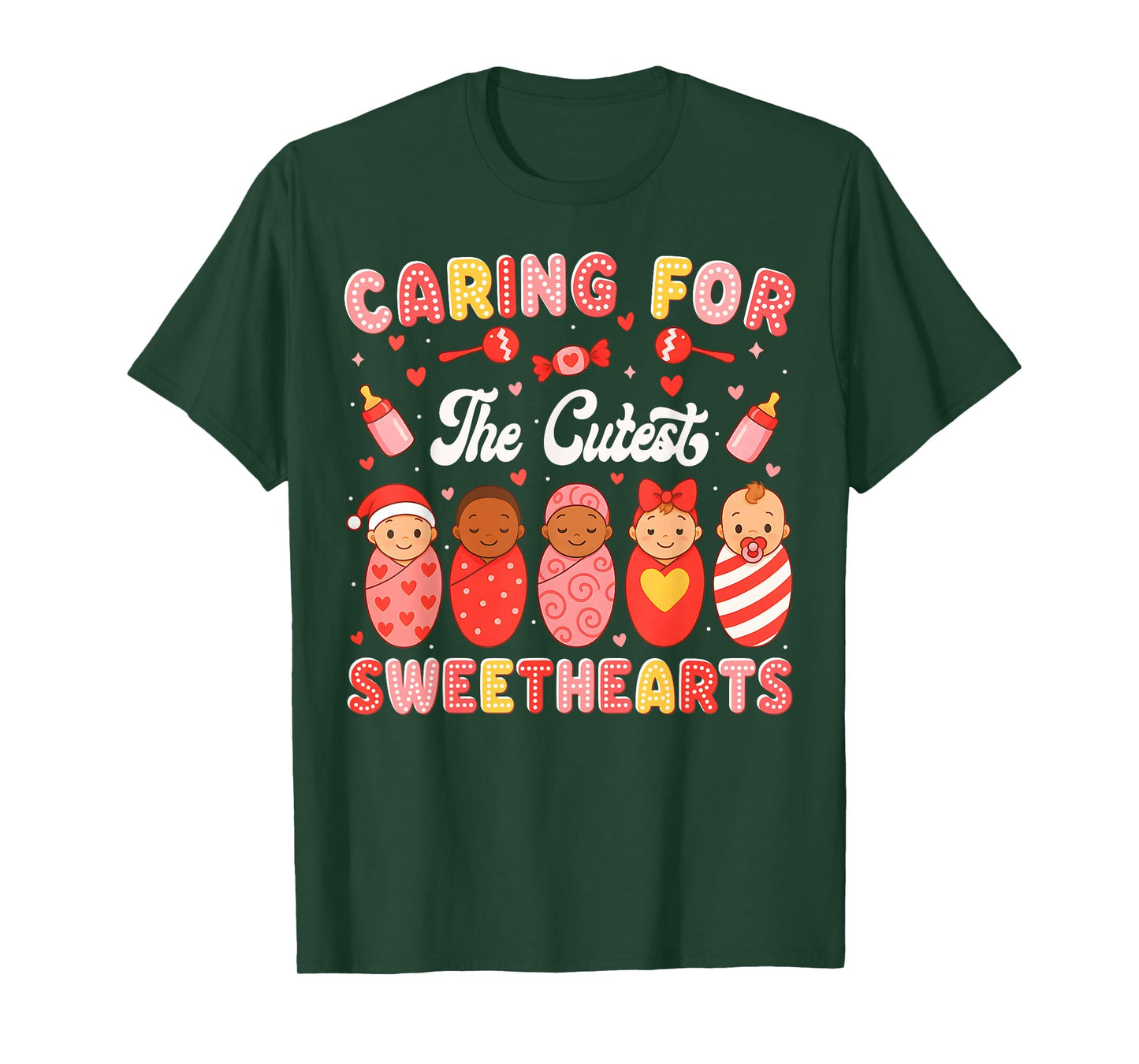 Valentine Caring for The Cutest Sweethearts NICU Nurse T-Shirt