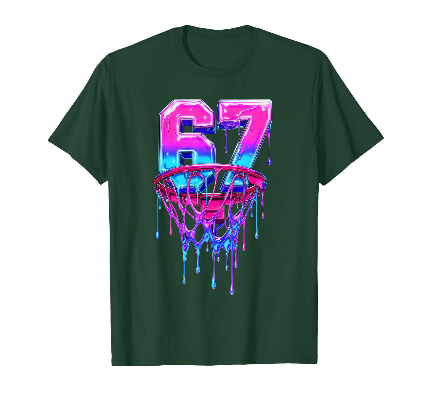 67 Basketball Drip Six Seven Funny T-Shirt