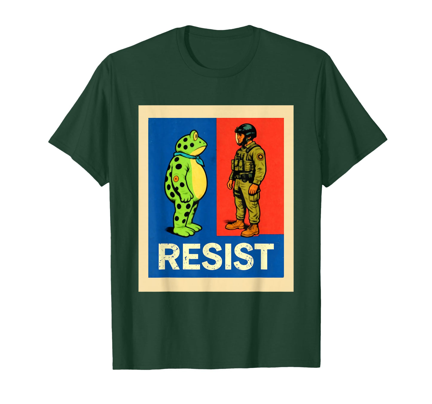 Resist Frog Portland Activist Protest for Men and Women T-Shirt