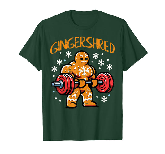 Christmas Gym Gingerbread Gingershred Xmas Workout Men Women T-Shirt